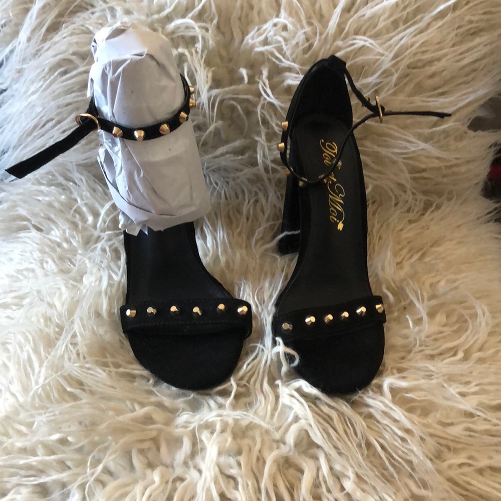 Black Studded Heel